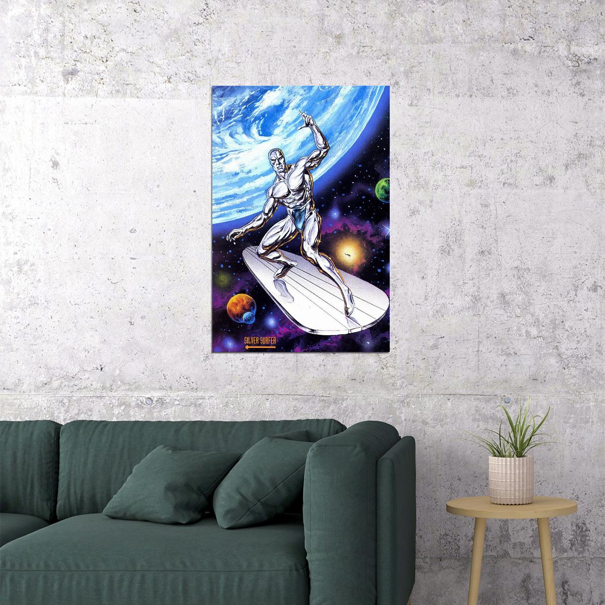 Silver Surfer Cosmic Universe Poster Wall Art Print Home Wall Decor