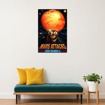 Mars Attacks Movie Friday 13 Poster Wall Art Print Home Wall Decor