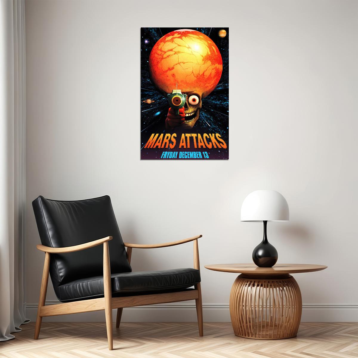 Mars Attacks Movie Friday 13 Poster Wall Art Print Home Wall Decor