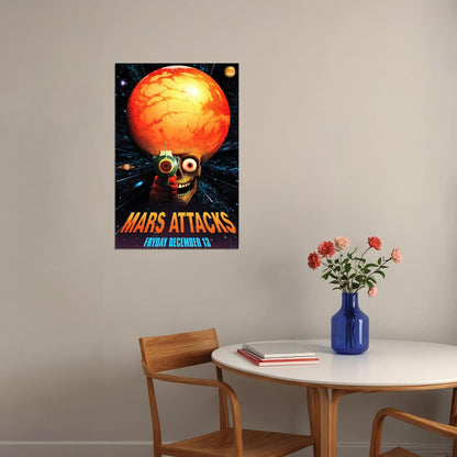 Mars Attacks Movie Friday 13 Poster Wall Art Print Home Wall Decor