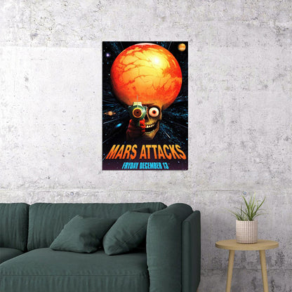 Mars Attacks Movie Friday 13 Poster Wall Art Print Home Wall Decor