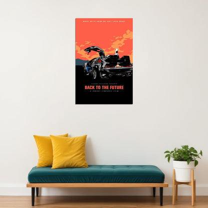 Back To The Future Delorean Movie Poster Wall Art Print Home Wall Decor