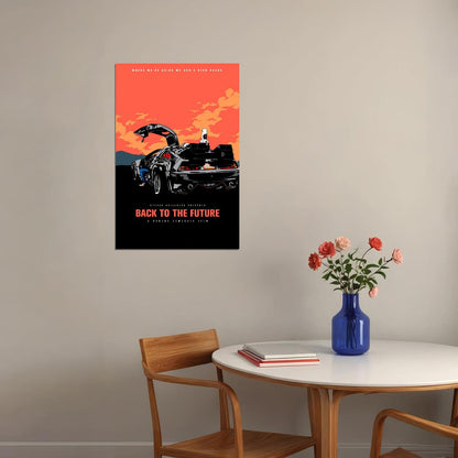 Back To The Future Delorean Movie Poster Wall Art Print Home Wall Decor