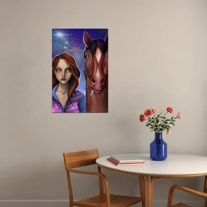 Bojack Horseman And Sarah Lynn Poster Wall Art Print Home Wall Decor