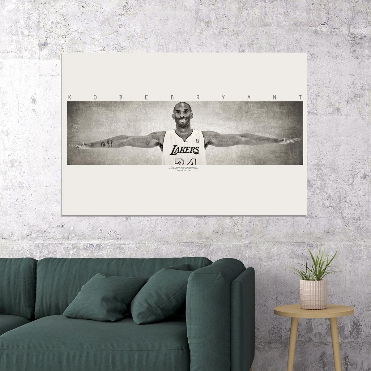 Kobe Bryant Wings Basketball Mvp Star Poster Wall Art Print Home Wall Decor