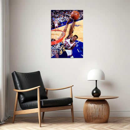 Patrick Ewing New York Basketball Player Poster Wall Art Print Home Wall Decor