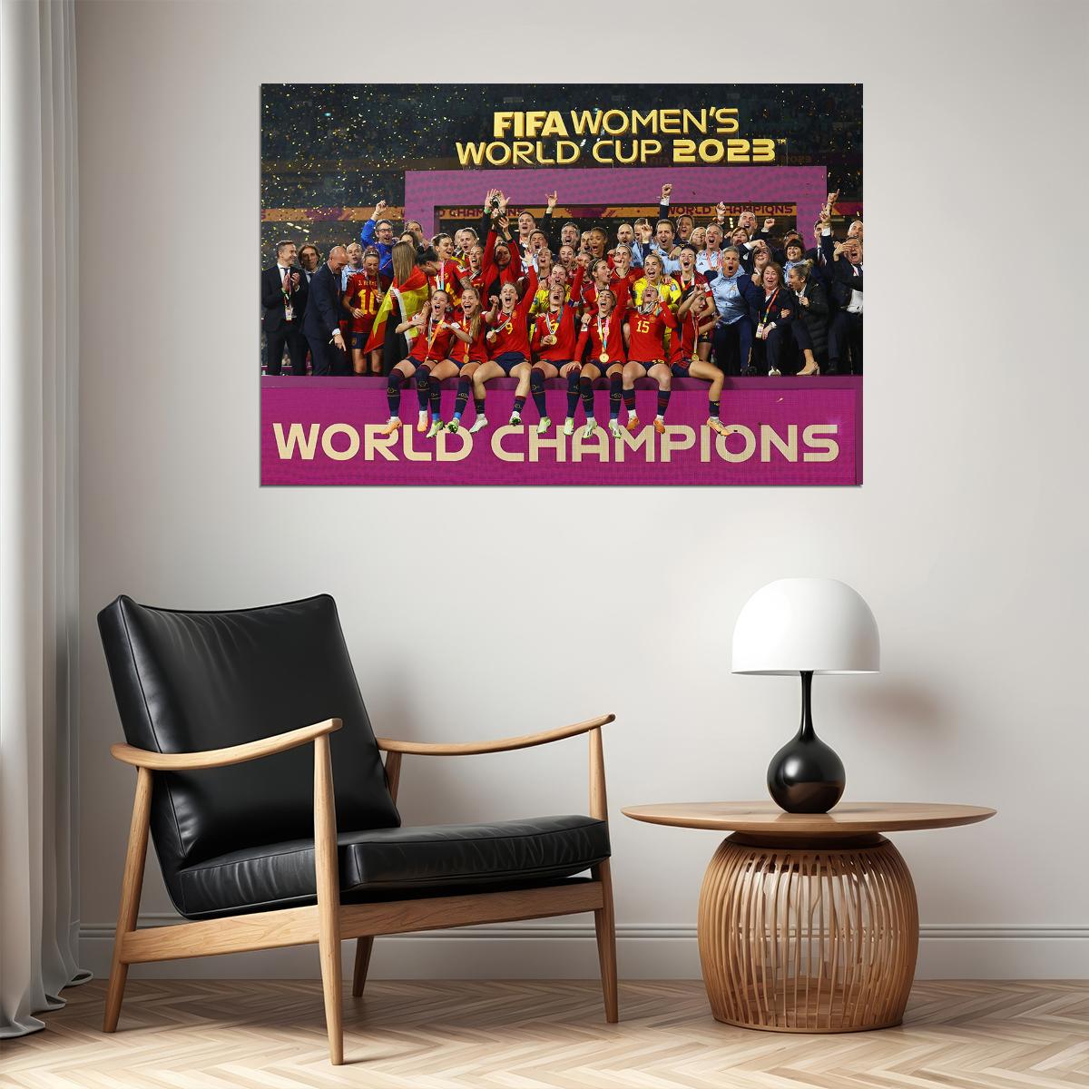 Spain World Cup Women 2023 Champions Poster Wall Art Print Home Wall Decor