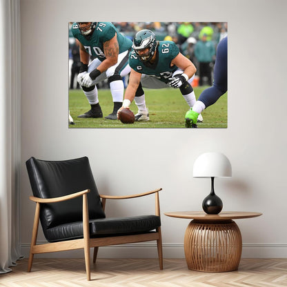 Jason Kelce Philadelphia Eagles American Football Player Poster Wall Art Print Home Wall Decor