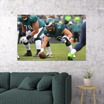 Jason Kelce Philadelphia Eagles American Football Player Poster Wall Art Print Home Wall Decor