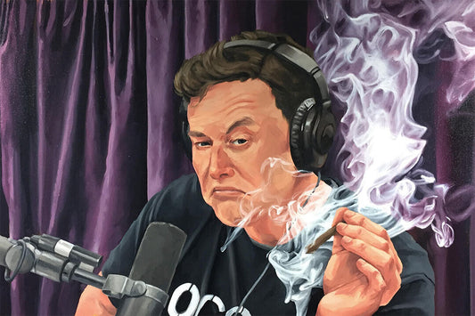 Elon Musk Smoking Weed Technology Entrepreneur Poster Wall Art Print Home Wall Decor