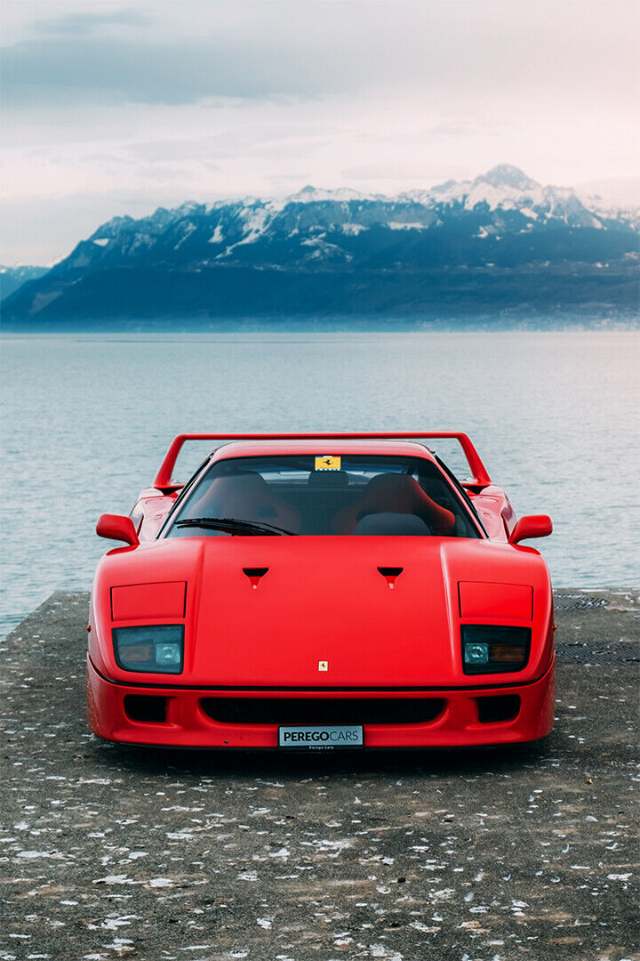 Ferrari F40 Sports Car Luxury Car Racing Car Poster Wall Art Print Home Wall Decor