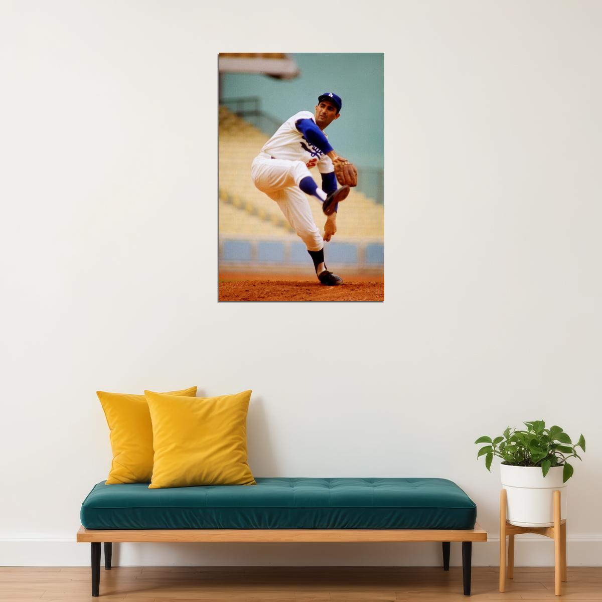 Sandy Koufax Celebrity American Baseball Player Poster Wall Art Print Home Wall Decor