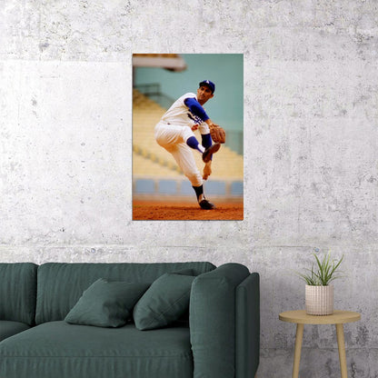 Sandy Koufax Celebrity American Baseball Player Poster Wall Art Print Home Wall Decor