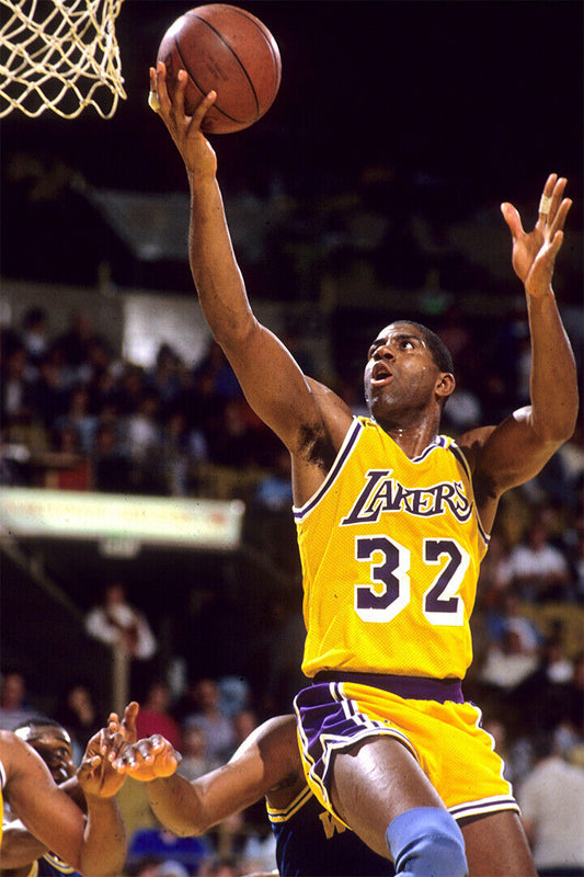 Magic Johnson American Basketball Match Poster Wall Art Print Home Wall Decor