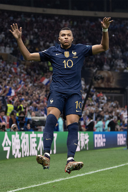 Mbappe Goal Celebration France Football World Soccer Fans Poster Wall Art Print Home Wall Decor