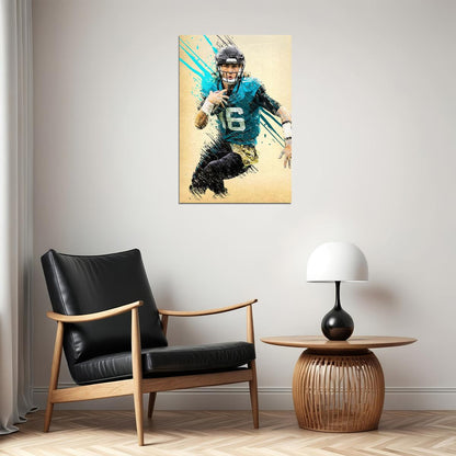 Jacksonville Jaguars Footballer Trevor Lawrence Scorer Poster Wall Art Print Home Wall Decor