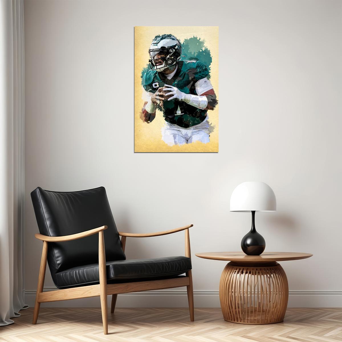 Philadelphia Eagles Jalen Hurts American Footballer Poster Wall Art Print Home Wall Decor