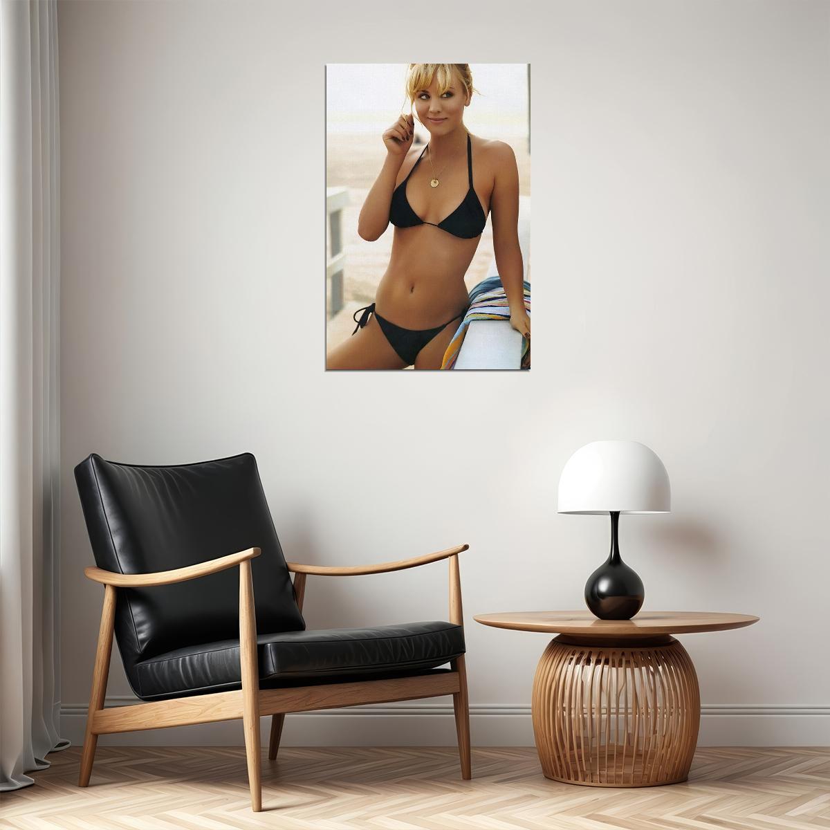 Kaley Cuoco Celebrity Cinema Actress Artist Poster Wall Art Print Home Wall Decor