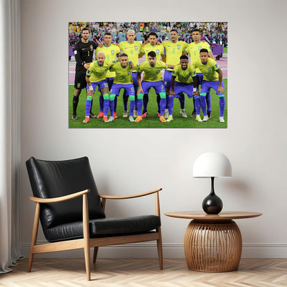 Brazil National Football Team World Cup Poster Wall Art Print Home Wall Decor