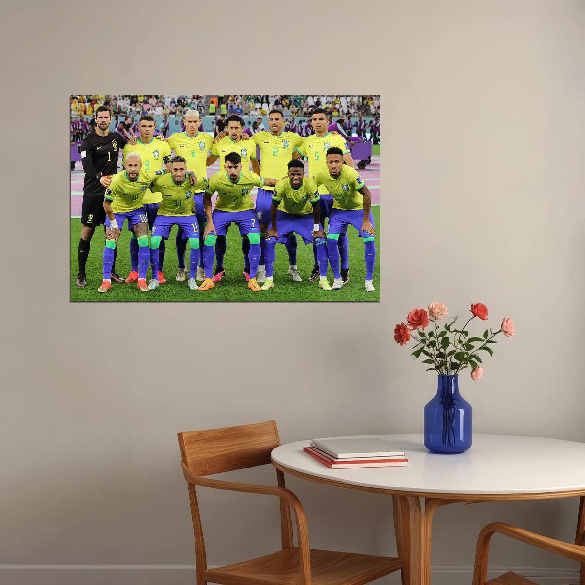 Brazil National Football Team World Cup Poster Wall Art Print Home Wall Decor