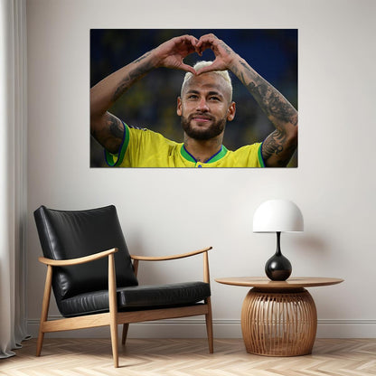 Neymar Brazil National Team World Cup Poster Wall Art Print Home Wall Decor