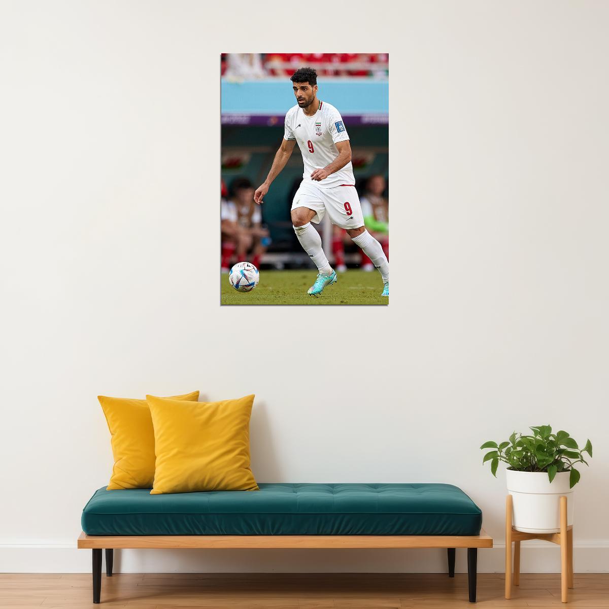 Mehdi Taremi Iran National Team World Cup Poster Wall Art Print Home Wall Decor