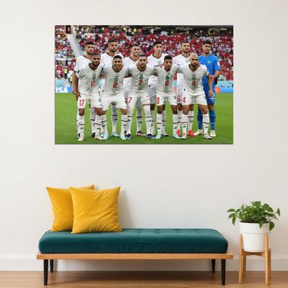 Morocco National Football Team World Cup Poster Wall Art Print Home Wall Decor