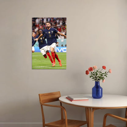 Olivier Giroud France National Team World Soccer Fans Poster Wall Art Print Home Wall Decor