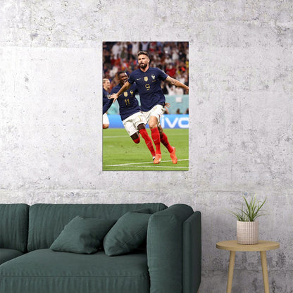 Olivier Giroud France National Team World Soccer Fans Poster Wall Art Print Home Wall Decor