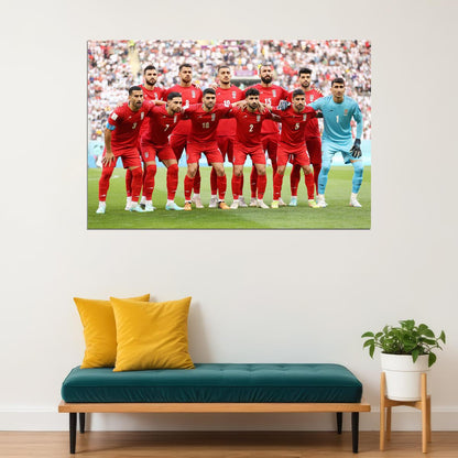 Iran National Football Team World Soccer 2022 Poster Wall Art Print Home Wall Decor