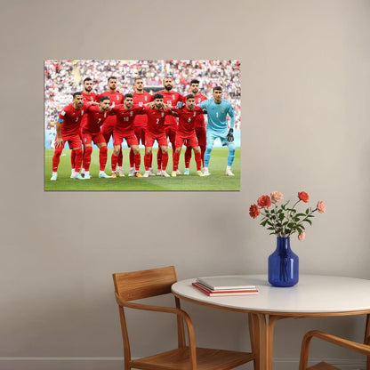 Iran National Football Team World Soccer 2022 Poster Wall Art Print Home Wall Decor