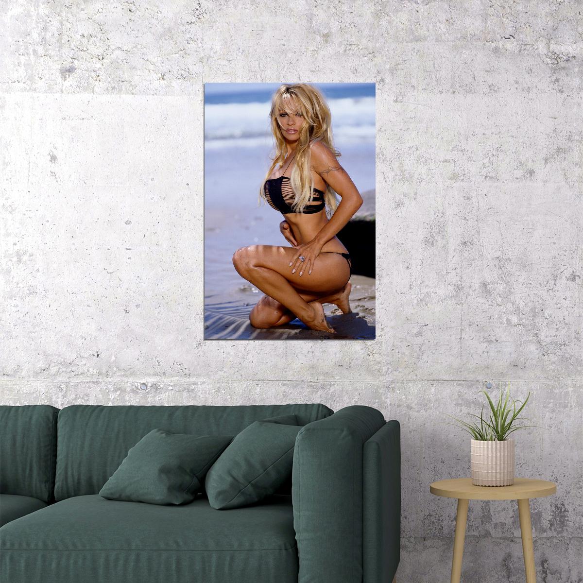 Pamela Anderson 80s 90s Movie Actor Hot Model Poster Wall Art Print Home Wall Decor