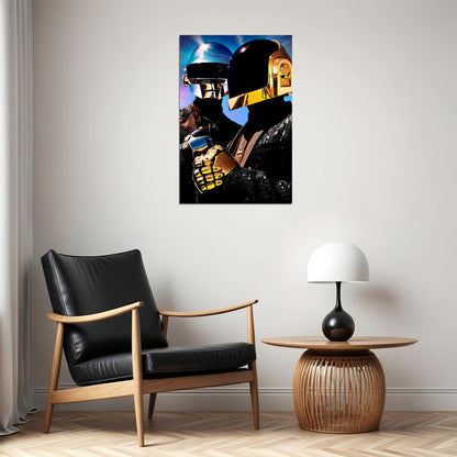 Daft Punk Mask Pop Music Singer Artists Singer Poster Wall Art Print Home Wall Decor