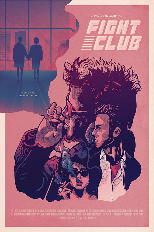 Fight Club Classic Movie Action Adventure Vintage Poster Wall Art Print Home Wall Decor