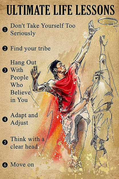 Ultimate Frisbee Life Lessons Sport Poster Wall Art Print Home Wall Decor