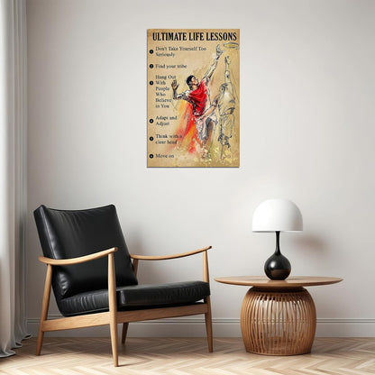 Ultimate Frisbee Life Lessons Sport Poster Wall Art Print Home Wall Decor