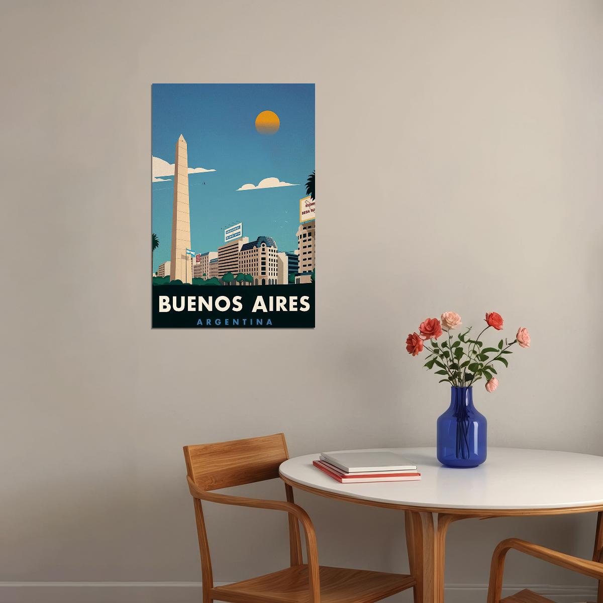 Buenos Aires Minimalist Travel Poster Wall Art Print Home Wall Decor