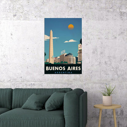 Buenos Aires Minimalist Travel Poster Wall Art Print Home Wall Decor