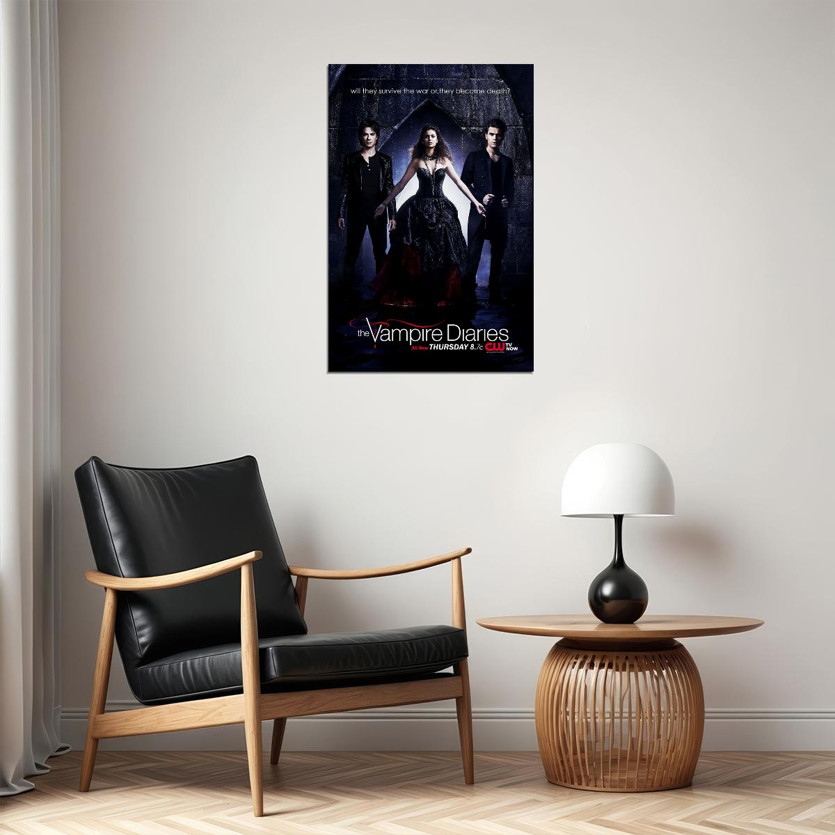 The Vampire Diaries Tv Movie Paul Wesley Ian Joseph Poster Wall Art Print Home Wall Decor