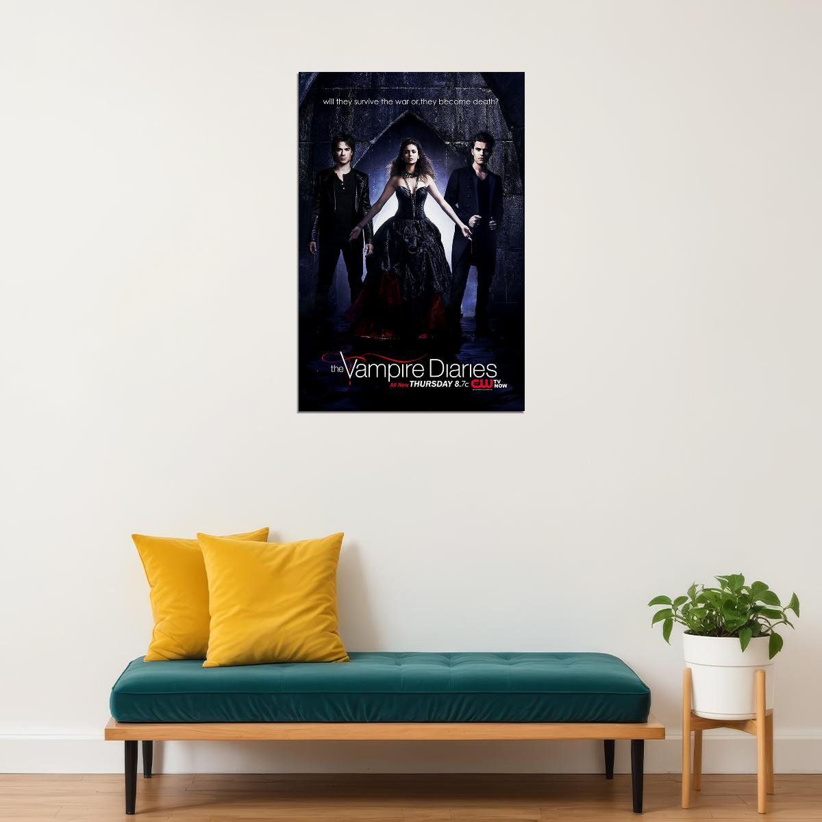 The Vampire Diaries Tv Movie Paul Wesley Ian Joseph Poster Wall Art Print Home Wall Decor