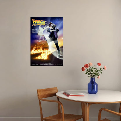 Ready Player One 2018 Back To The Future Movie Action Poster Wall Art Print Home Wall Decor