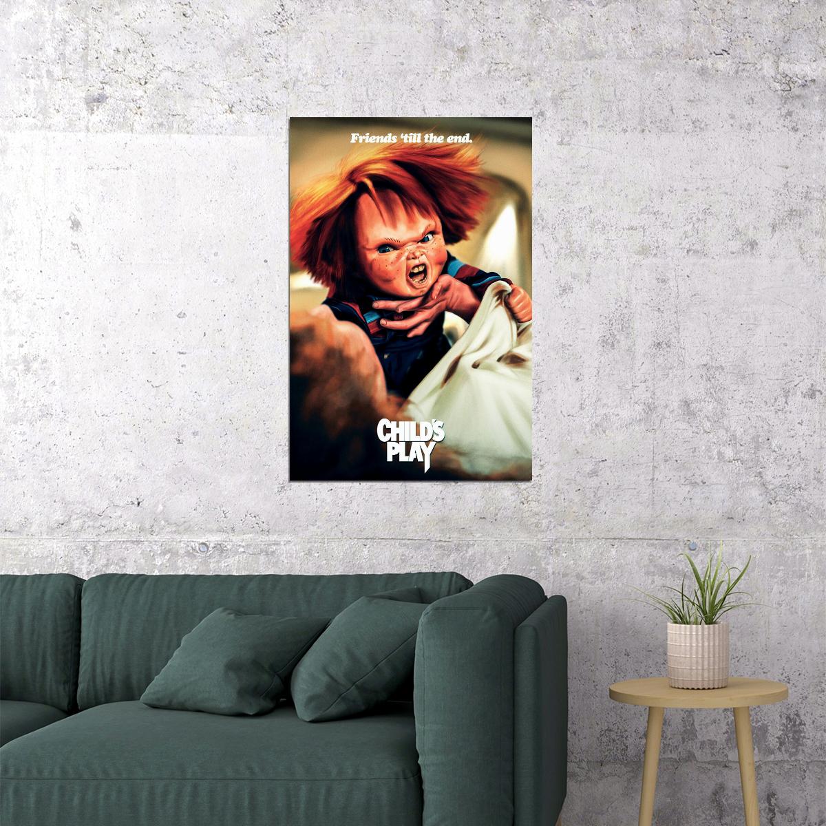 Horror Movie Chucky Childs Play Thriller Poster Wall Art Print Home Wall Decor