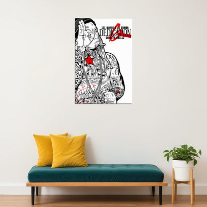 Lil Wayne Dedication 6 Reloaded Mixtape Rap Album Singer Poster Wall Art Print Home Wall Decor