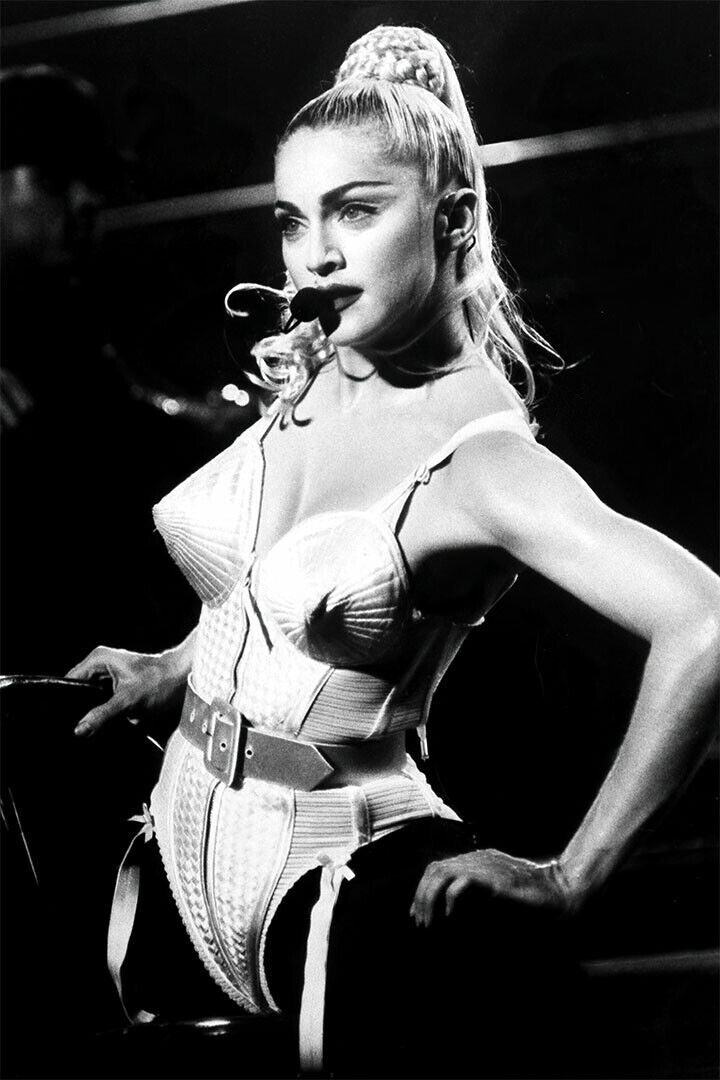 Madonna Performing During Blond Ambition Tour 3 Poster Wall Art Print Home Wall Decor