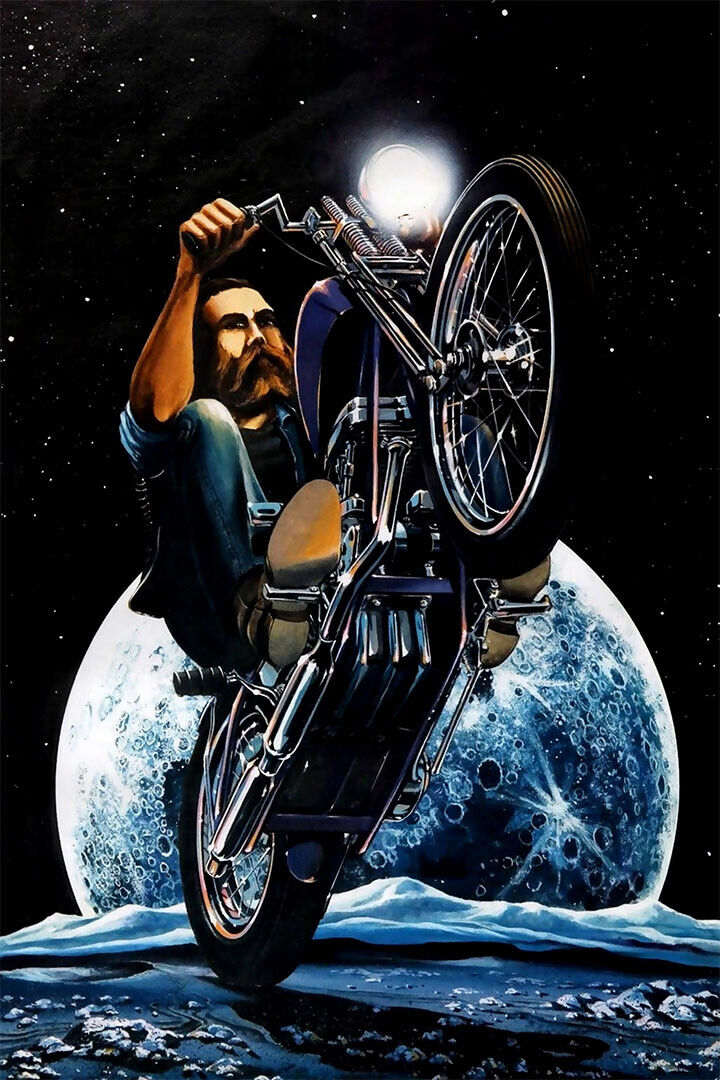 David Mann Illustration Cult Biker Motorcycle Poster Wall Art Print Home Wall Decor