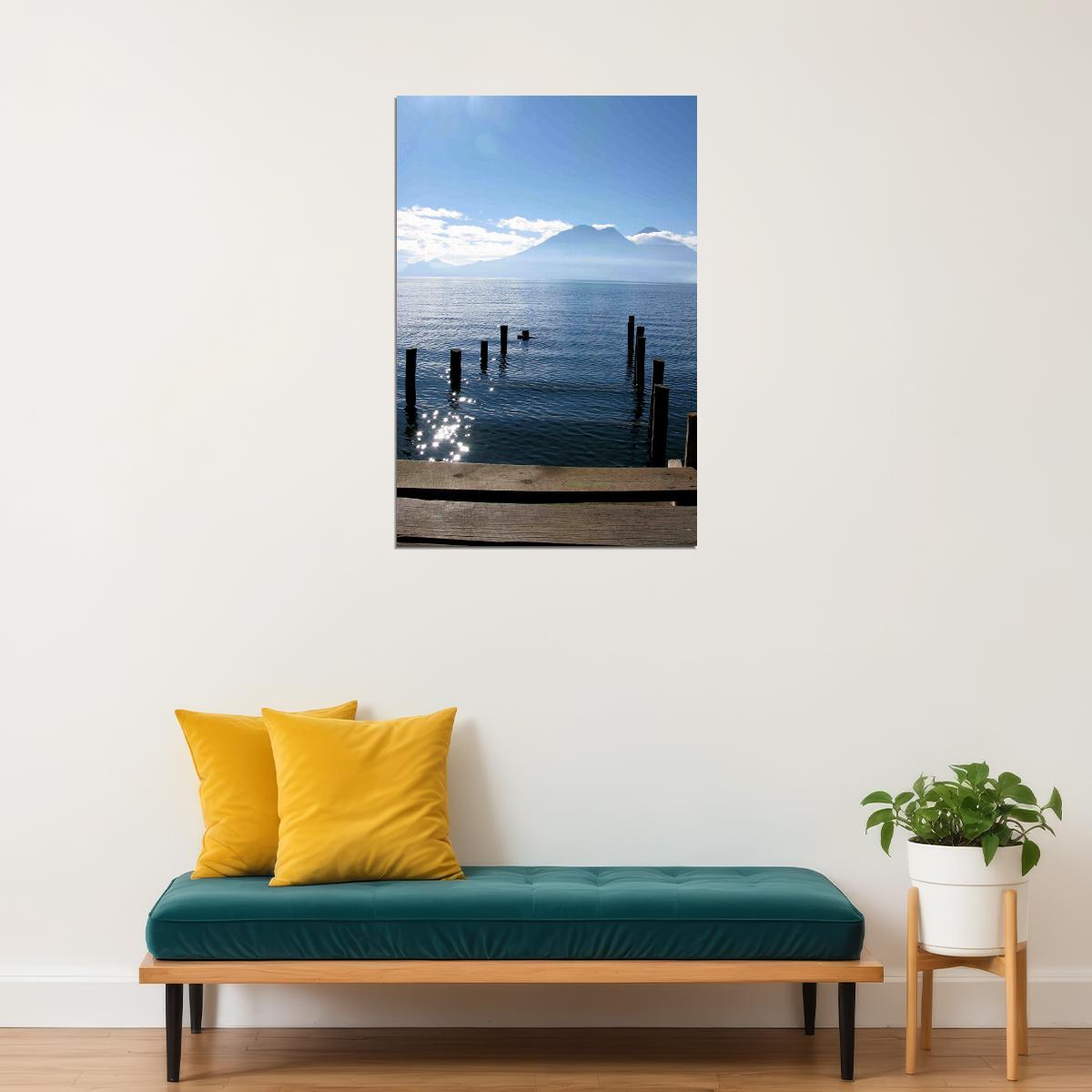 Lago De Atitlan In The Guatemala Highlands Sea Poster Wall Art Print Home Wall Decor