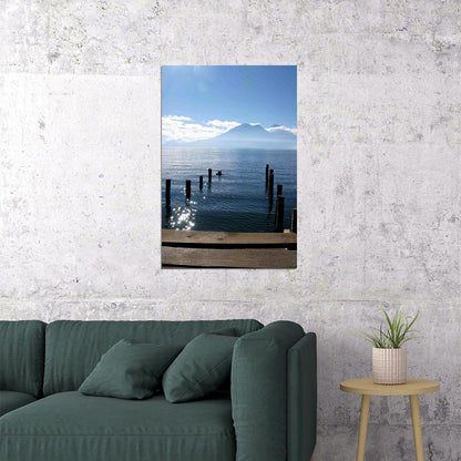 Lago De Atitlan In The Guatemala Highlands Sea Poster Wall Art Print Home Wall Decor