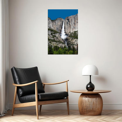 Waterfalls In Yosemite National Park Picture Poster Wall Art Print Home Wall Decor