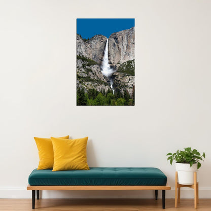 Waterfalls In Yosemite National Park Picture Poster Wall Art Print Home Wall Decor