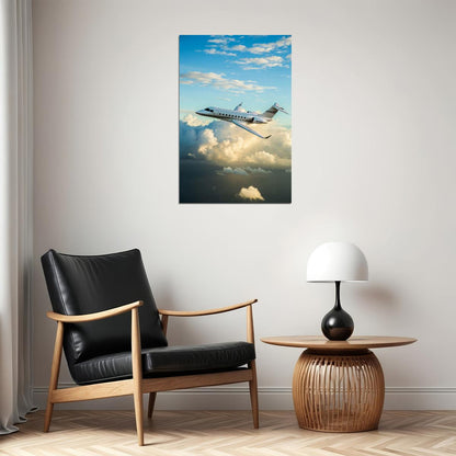 Gulfstream G-iv Corporate Jet Aircraft Poster Wall Art Print Home Wall Decor